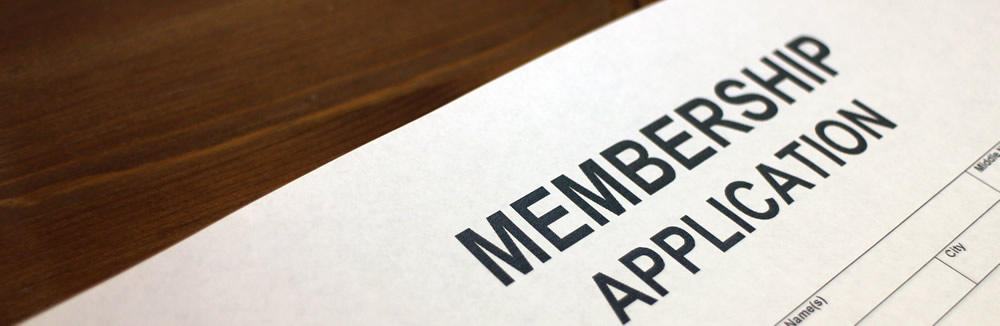 A blank membership application